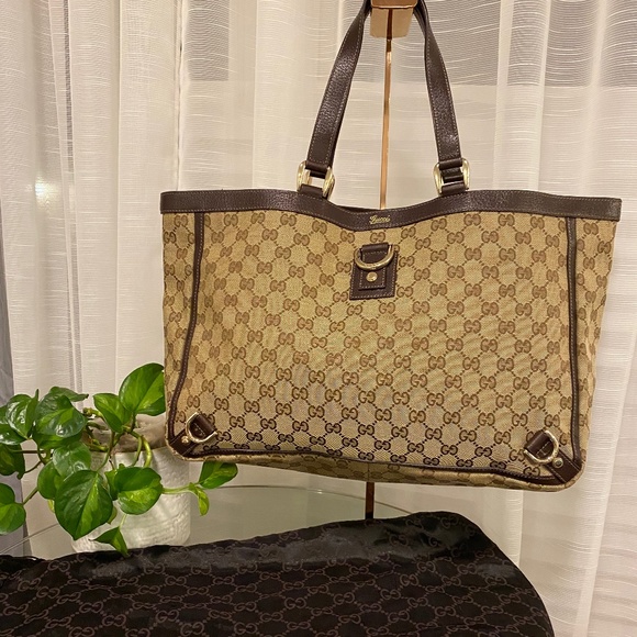 Authentic Gucci vintage canvas top handle tote bag - Picture 1 of 12